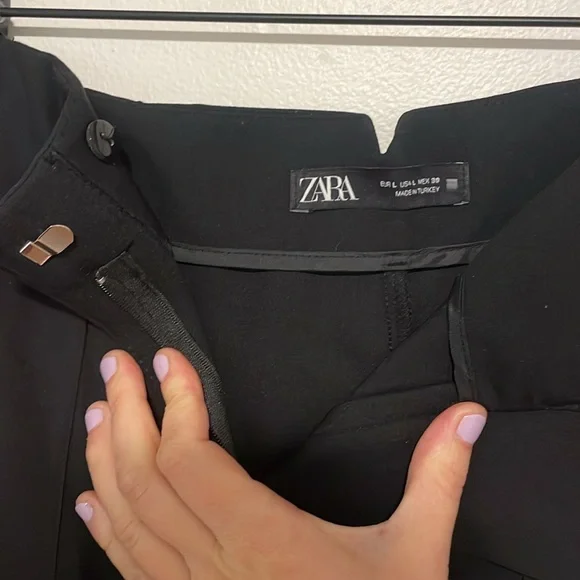 Zara Size Large Classic Black Trousers - Picture 4 of 7
